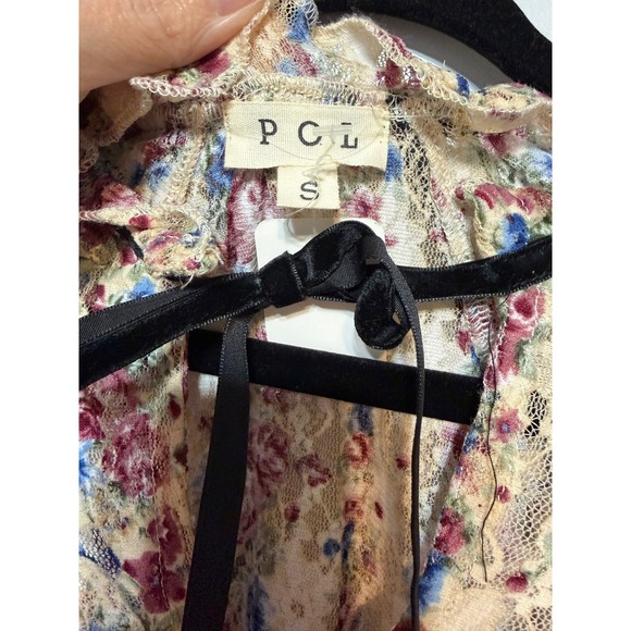 POL Fairy Grunge Semi Sheer‎ Lace Midi Dress Womens Size S Whimsigoth Romance - Picture 6 of 8